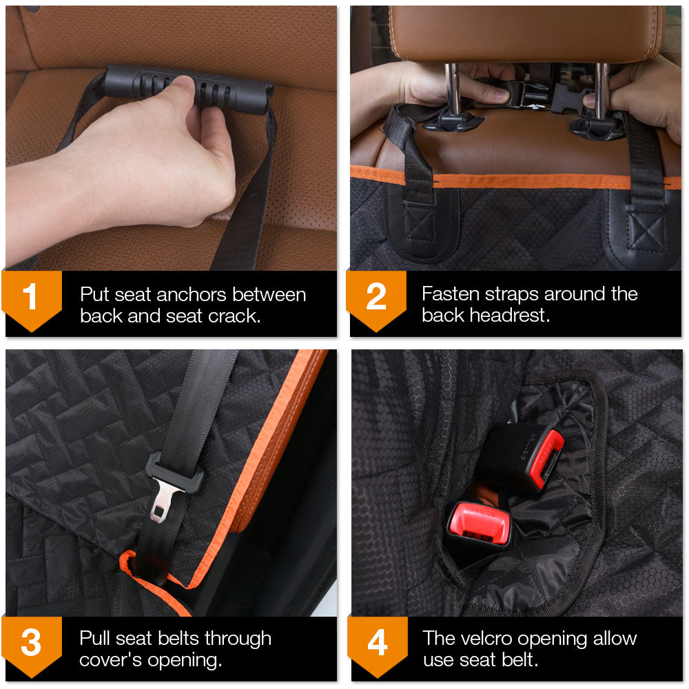 iBuddy Bench Seat Cover/Protector for Kids, Dog Back Seat Cover for Cars and SUVs