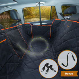 iBuddy Dog Seat Cover for Back Seat with Mesh Window for Cars and SUVs