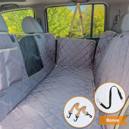 iBuddy 100% Waterproof Dog Seat Cover with Mesh Window for Cars, Small Trucks and SUVs