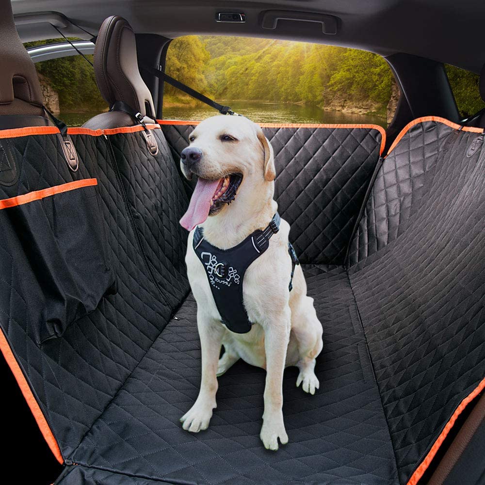 iBuddy Waterproof Dog Car Seat Covers with Mesh Window for Cars/SUVs/Small Trucks