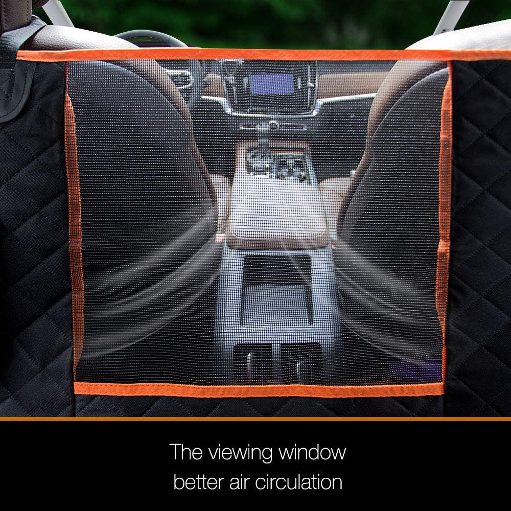 iBuddy Waterproof Dog Car Seat Covers with Mesh Window for Cars/SUVs/Small Trucks