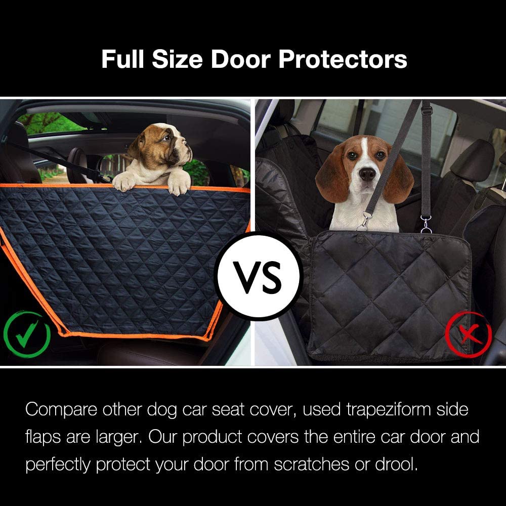 iBuudy Waterproof Dog Back Seat Cover With Side Flaps from Scratching For Car/SUV/Truck