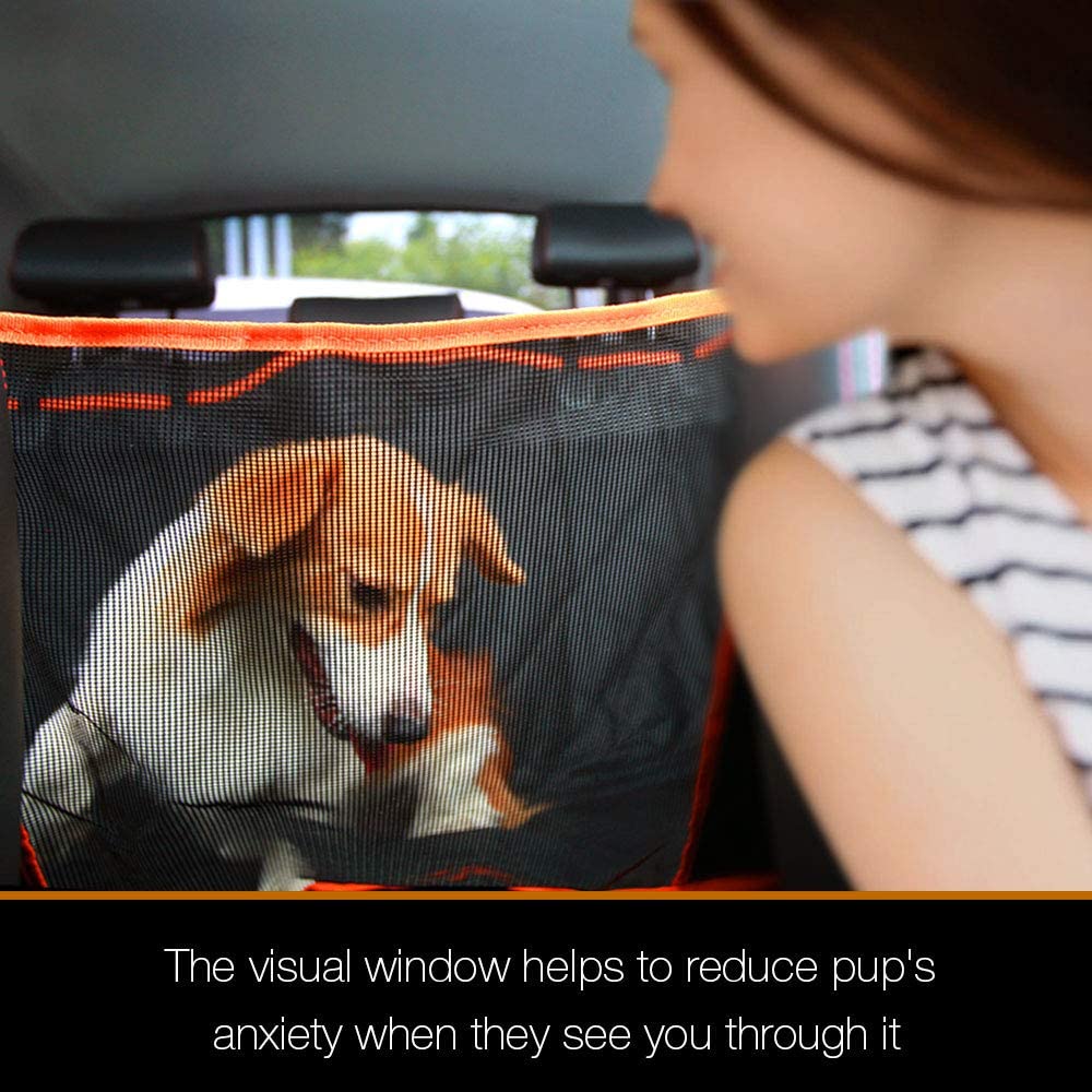 iBuddy Waterproof Dog Car Seat Covers with Mesh Window for Cars/SUVs/Small Trucks