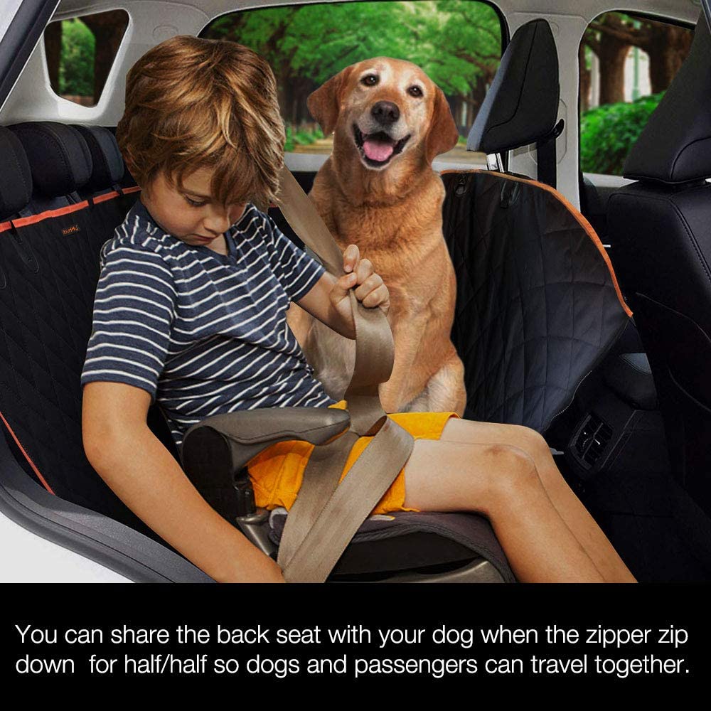 iBuudy Waterproof Dog Back Seat Cover With Side Flaps from Scratching For Car/SUV/Truck
