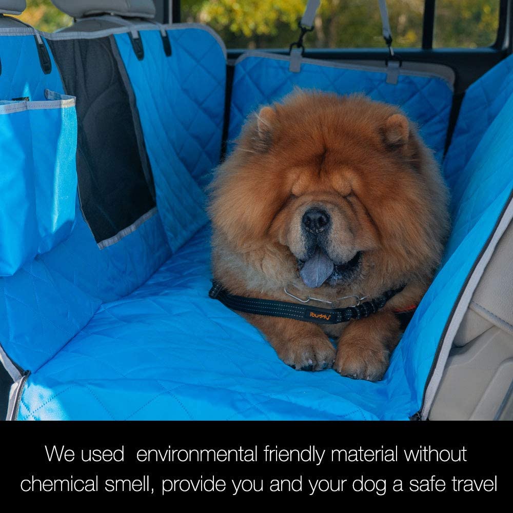 iBuddy 100% Waterproof Dog Seat Cover with Mesh Window for Cars, Small Trucks and SUVs