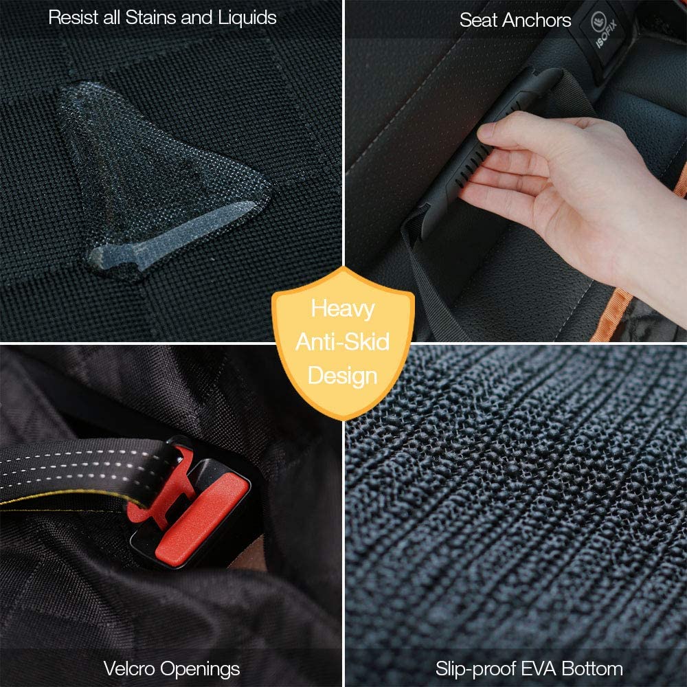 iBuddy Waterproof Dog Car Seat Covers with Mesh Window for Cars/SUVs/Small Trucks