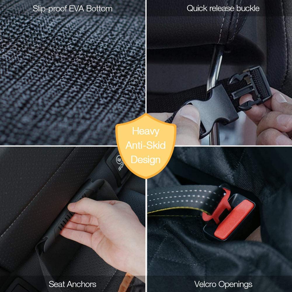 iBuudy Waterproof Dog Back Seat Cover With Side Flaps from Scratching For Car/SUV/Truck