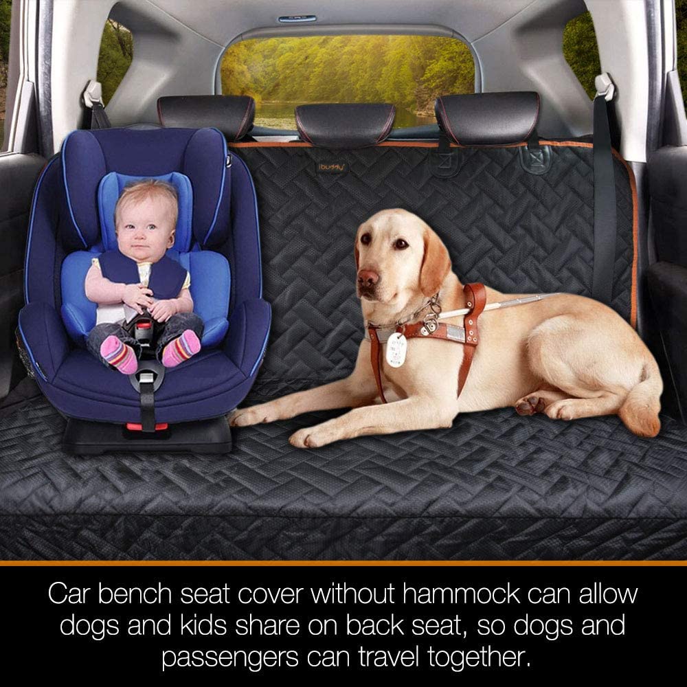 iBuddy Bench Seat Cover/Protector for Kids, Dog Back Seat Cover for Cars and SUVs