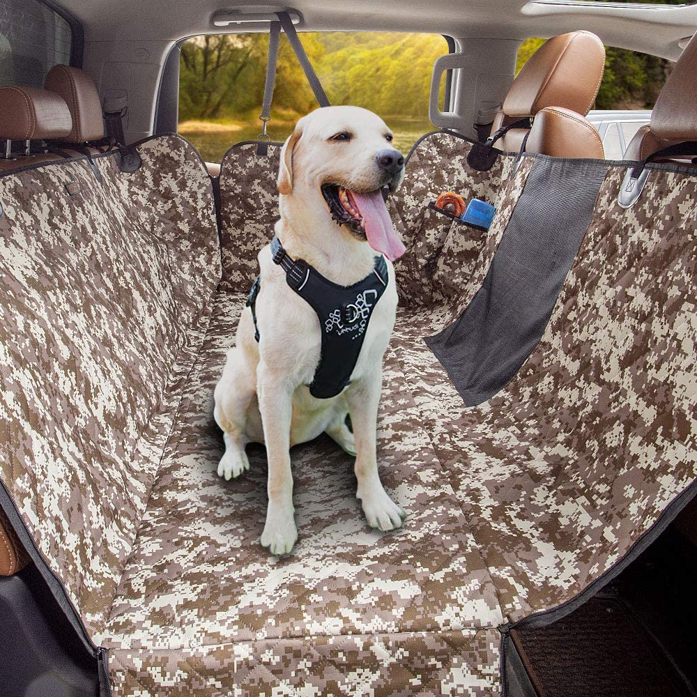 iBuddy Dog Seat Cover for Trucks with Mesh Window Perfect for F150, Ram 1500, Tundra and Large SUVs