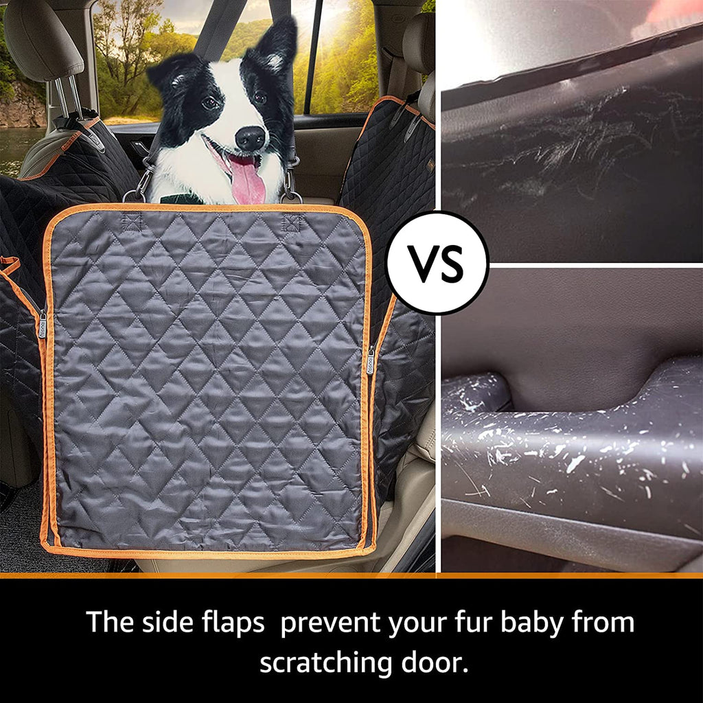 iBuddy Dog Truck Seat Covers 100% Waterproof, Dog Seat Cover for Trucks with Side Flaps from Scratching, Pet Seat Cover for Back Seat of Truck/Large SUV Machine Washable
